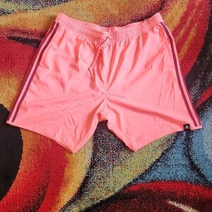 Adidas Men's Bright Pink Athletic Shorts